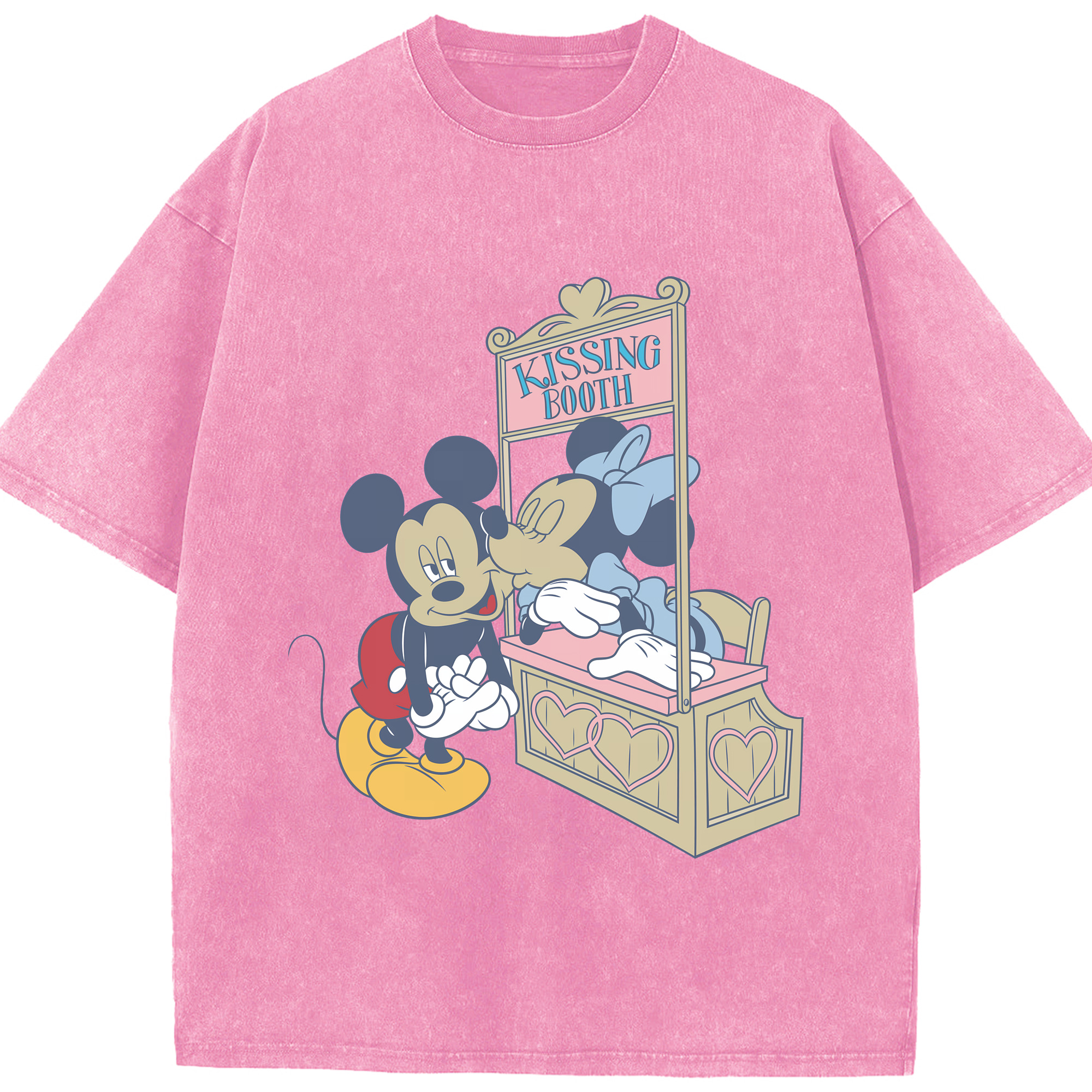 （画像用） ミッキーマウス Mickey Mouse 綿100% ヴィンテージ風 半袖Tシャツ（フロントプリント）